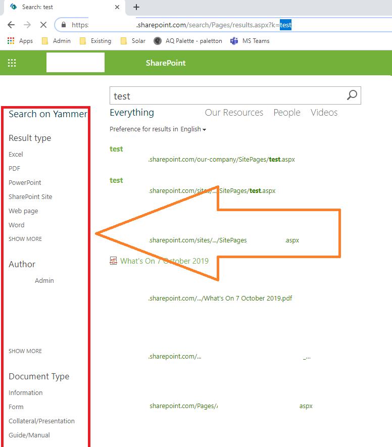 SharePoint Classic Search Refiners