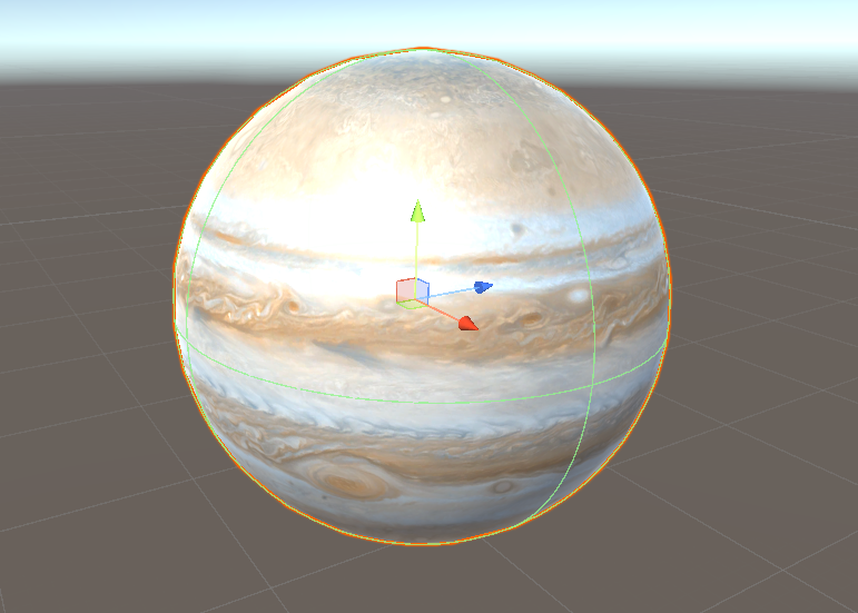 Sphere with material that looks like Jupiter